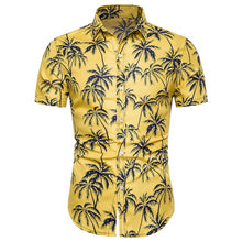 Load image into Gallery viewer, Puimentiua Men's Fashion Print Shirts Casual Button Down Short Sleeve Hawaiian Shirt Beach Holiday Slim Fit Party Shirts Tops