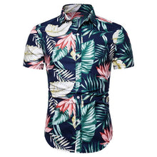 Load image into Gallery viewer, Puimentiua Men's Fashion Print Shirts Casual Button Down Short Sleeve Hawaiian Shirt Beach Holiday Slim Fit Party Shirts Tops