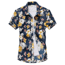 Load image into Gallery viewer, 2020 Fashion Mens Short Sleeve Hawaiian Shirt Fast drying Plus Size Asian Size M-5XL Summer Casual Floral Beach Shirts For Men