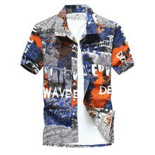 Load image into Gallery viewer, 2020 Fashion Mens Short Sleeve Hawaiian Shirt Fast drying Plus Size Asian Size M-5XL Summer Casual Floral Beach Shirts For Men