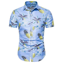 Load image into Gallery viewer, Puimentiua Men&#39;s Fashion Print Shirts Casual Button Down Short Sleeve Hawaiian Shirt Beach Holiday Slim Fit Party Shirts Tops