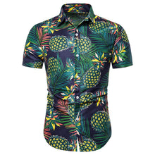Load image into Gallery viewer, Puimentiua Men&#39;s Fashion Print Shirts Casual Button Down Short Sleeve Hawaiian Shirt Beach Holiday Slim Fit Party Shirts Tops